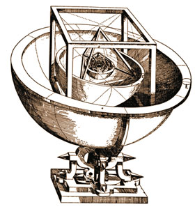 «Космический кубок», иллюстрирующий гелиоцентрическую модель системы мира по Кеплеру / www.initeh.ru